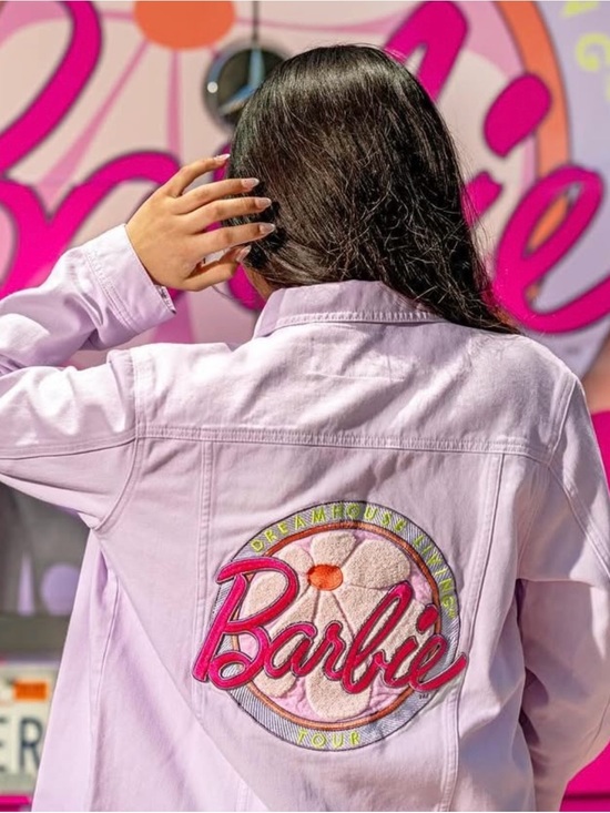 Barbie Jackets & Blazers - Barbie Truck Tour 2023 Exclusive Lavender Denim Jacket with Embroidery in L/XL